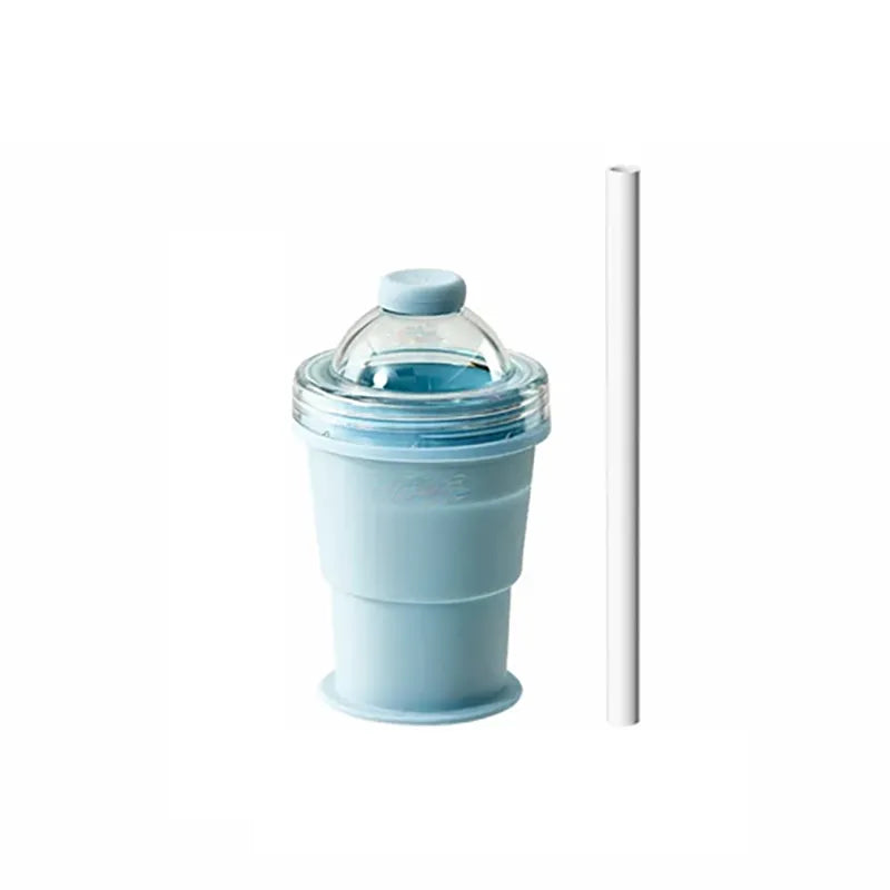 🧊Collapsible Ice Maker Cup with Lid & Straw