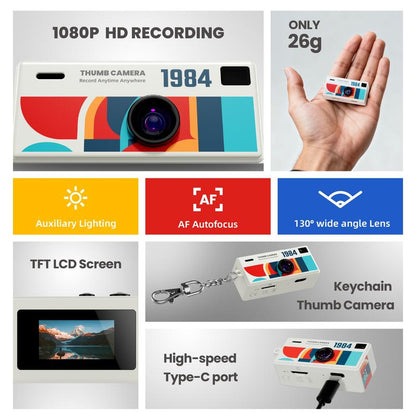 Creative Mini Portable Thumb Pocket Keychain Digital Camera with Flash