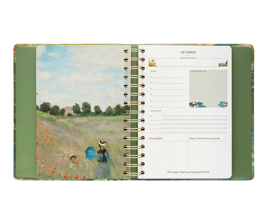 📚Water Lily Art Diary 2026 Week To View - Monet Diary (✨Hardcover)