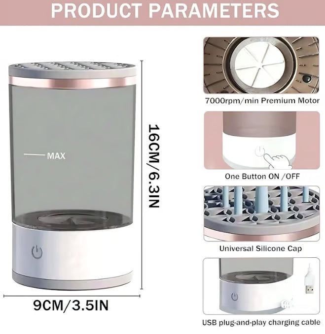 🌟3-in-1 Electric Makeup Brush Cleaner