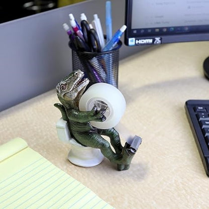 "Dinosaur on The Toilet" Tape Dispenser