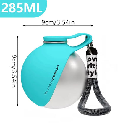 🐕Portable Dog Water Bottle 10oz Stainless Steel Travel Dog Water Dispenser with Bowl