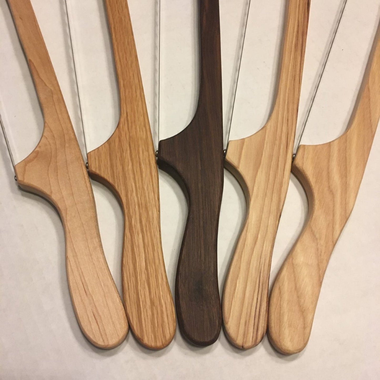 Wood Bow Bread Knife with Serrated Stainless Steel