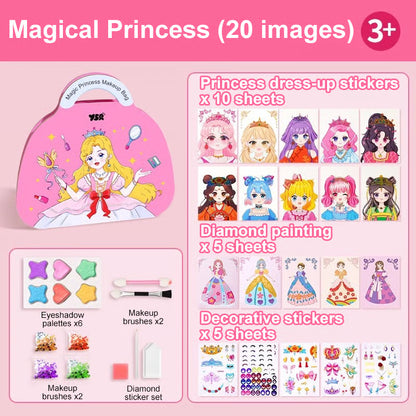 🎨Special Diamond Painting & Princess Book Makeup Craft Kits