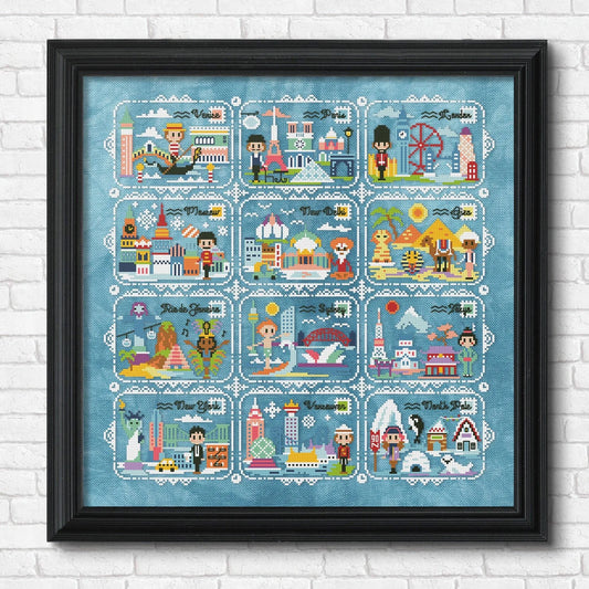 Postcards from the World Cross Stitch DIY Kit