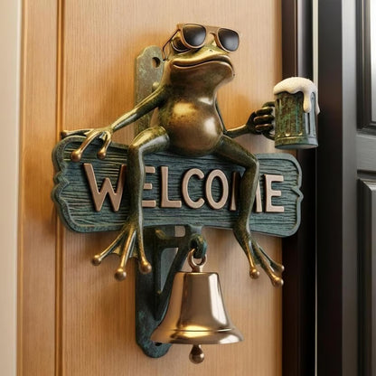 🏆Free Shipping⚡ 50K+ SOLD!🐸 Chill Frog WELCOME Doorbell