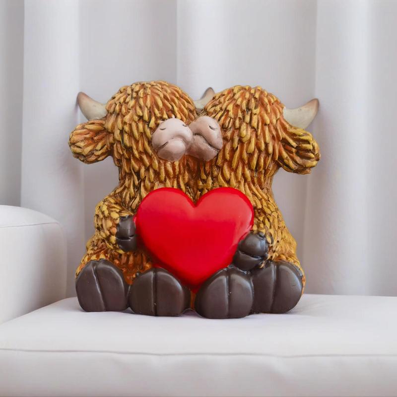 Highland Cow Cute Cow Design Valentine's Gift for Couples