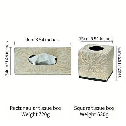 Mother of Pearl Inlay Tissue Box Cover