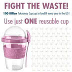 Yogurt Parfait Cups with Lids & Spoons