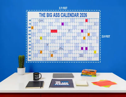 📅The Big Poster 2026 Wall Calendar - Flexible Dry-Erase Material ✍️Design Your Amazing Year!🏃