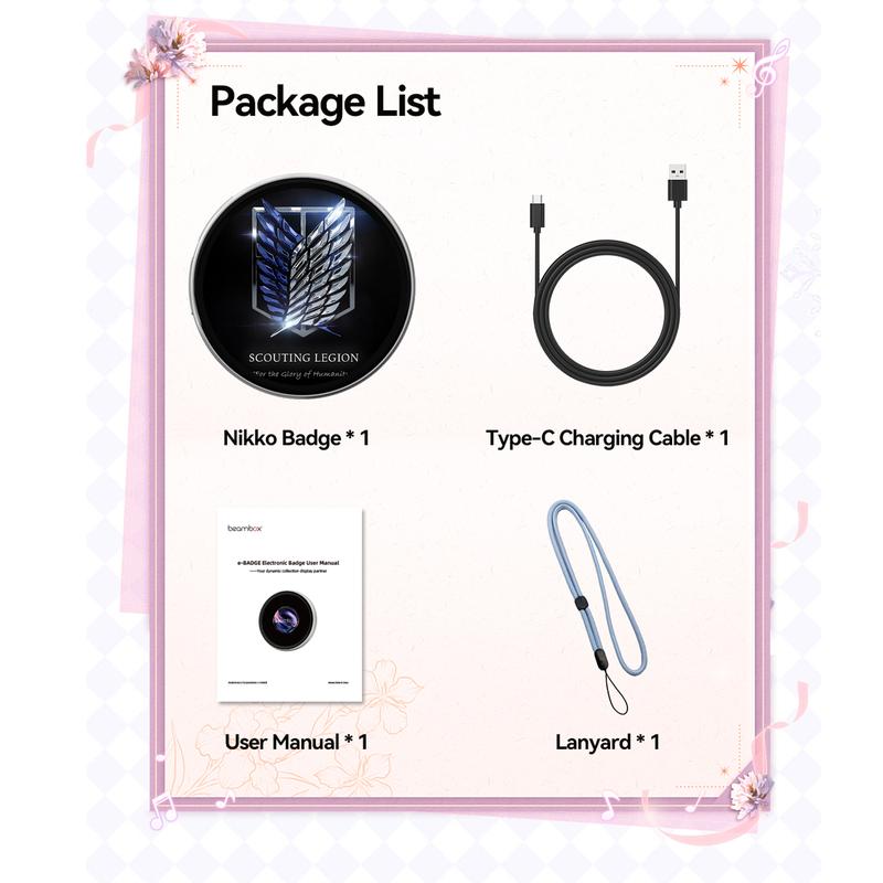 Digital Badge Photo Video GIF Display Screen