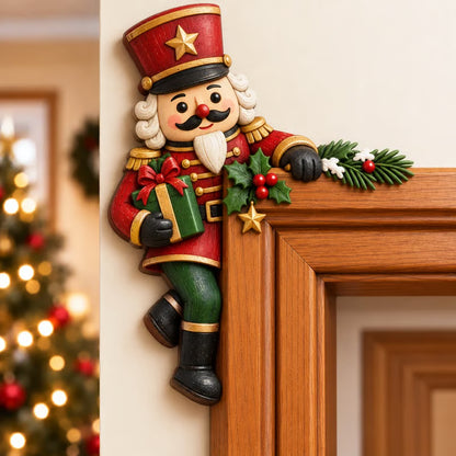 🎅 3D Sculpted Christmas Door Frame Corner Decor