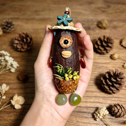 Creative Plant Nut Shell Pendant DIY Kit Handmade Craft Gift