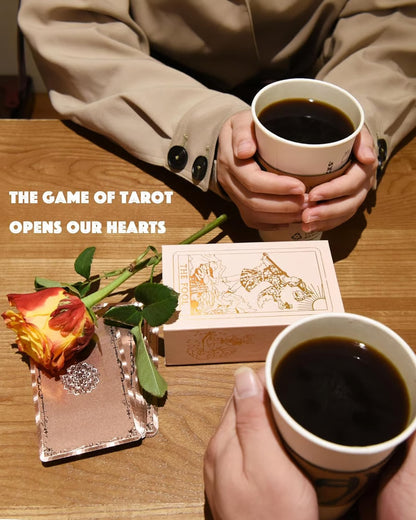 ✨Witchy Cauldron Rose Gold Tarot Cards with Guide Book🔮