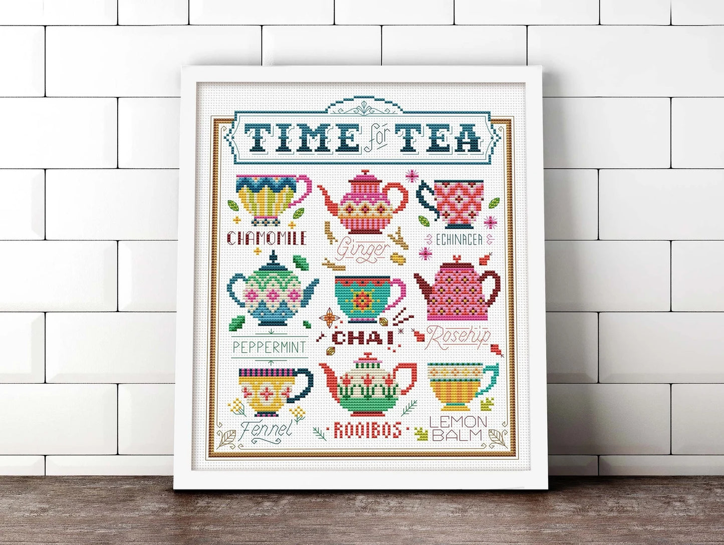 Time for Tea - Cross Stitch DIY Kit🧵