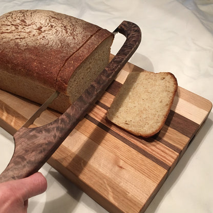 Wood Bow Bread Knife with Serrated Stainless Steel