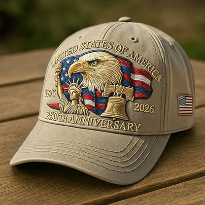 US 250th Anniversary American Eagle Hat - Embroidered Edition