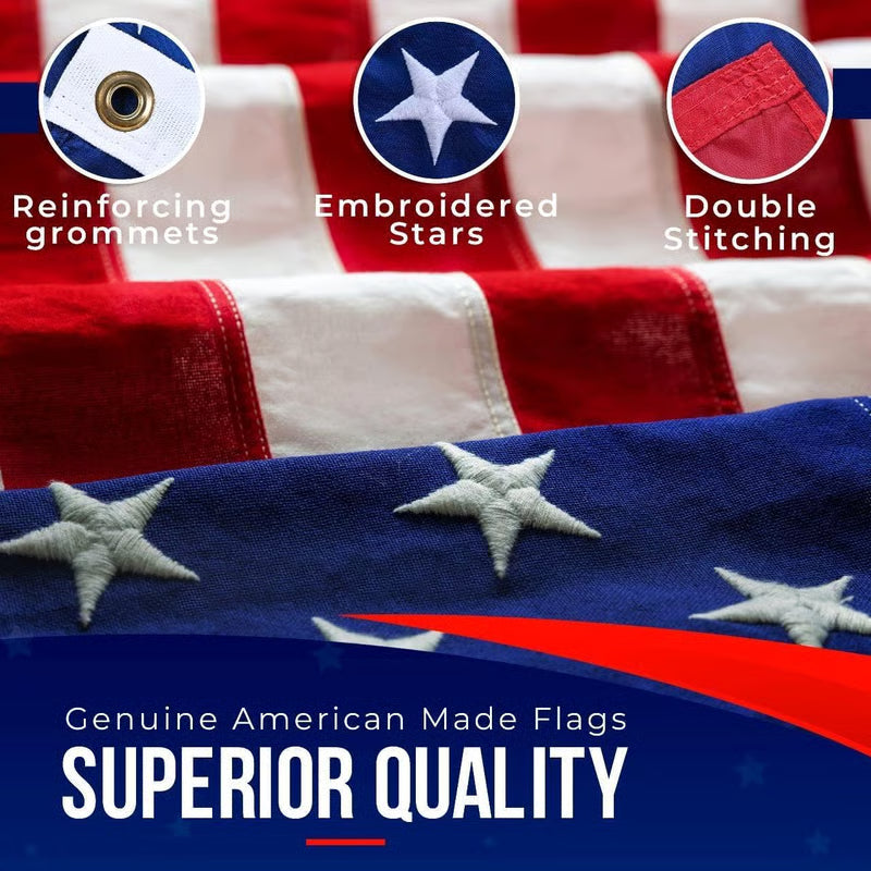 Best Embroidered Stars American Flags