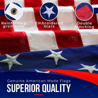 Best Embroidered Stars American Flags