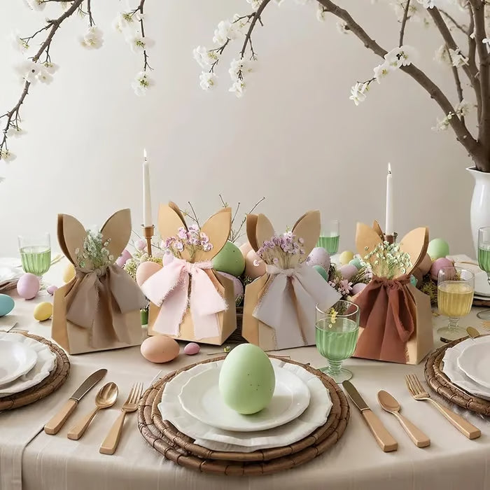 🐰Boho Bow Goodie Bags for Egg Hunts