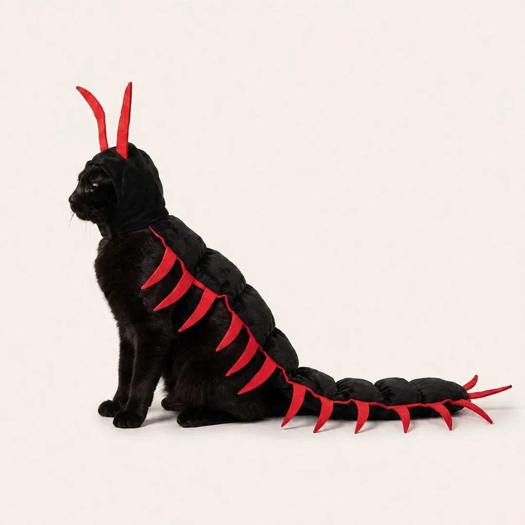 Centipede Plush Halloween Costumes for Cats