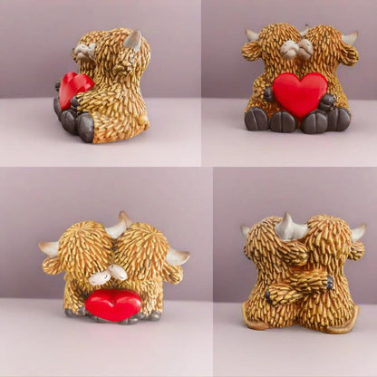 Highland Cow Cute Cow Design Valentine's Gift for Couples