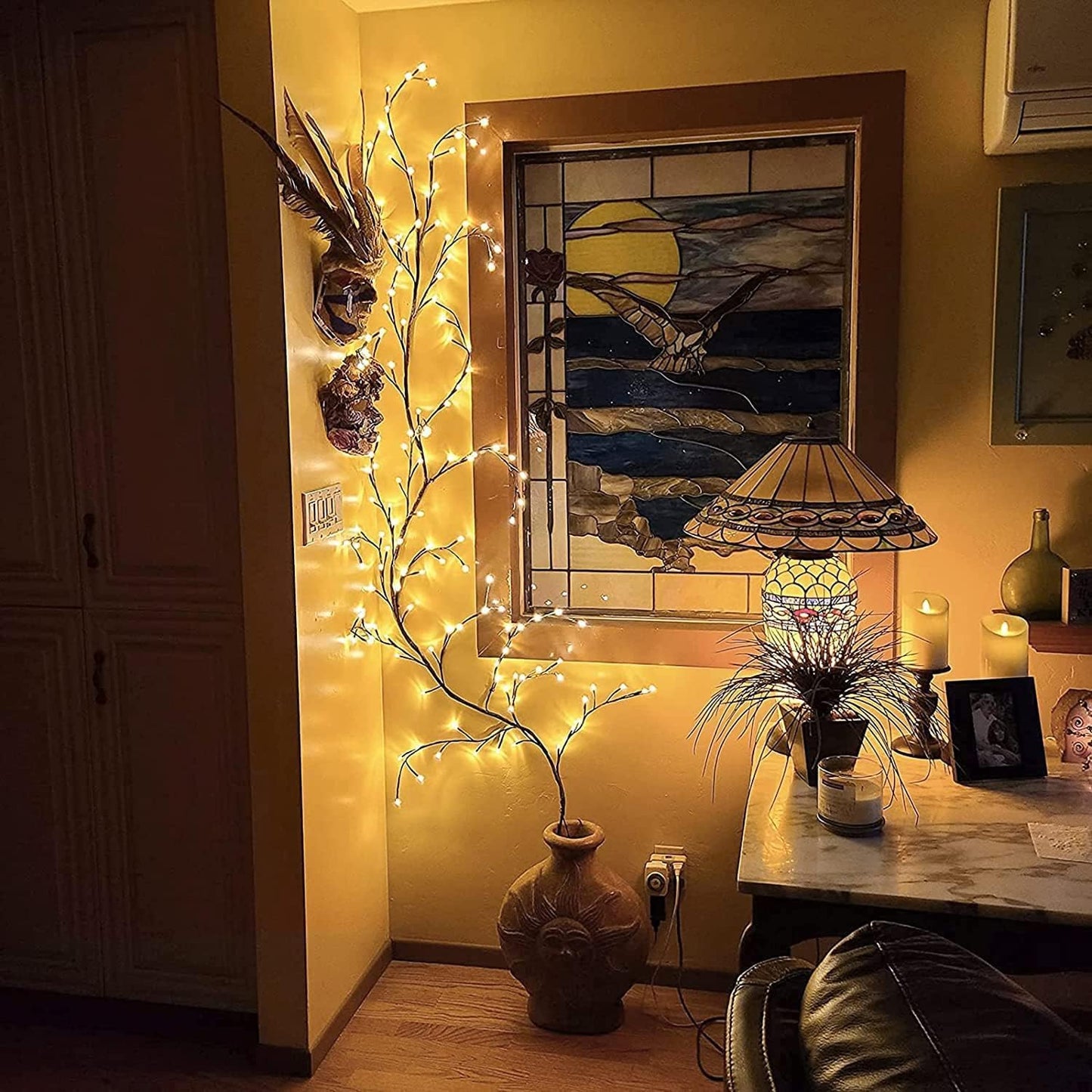 🌸DIY cherry blossom lamp🔥LED Tree Branch Design Light for Room Decor