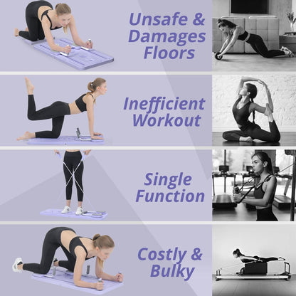 Portable Pilates Board Reformer Foldable Pilates Reformer