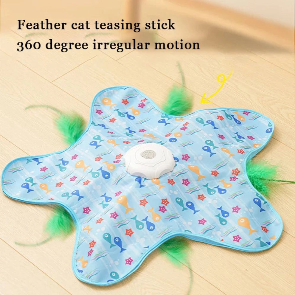 Interactive Hide & Seek Cat Toy With Moving Feather