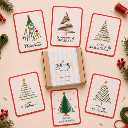 DIY Christmas Embroidery Cards – Create 6 Handmade Holiday Greetings 🎄🧵