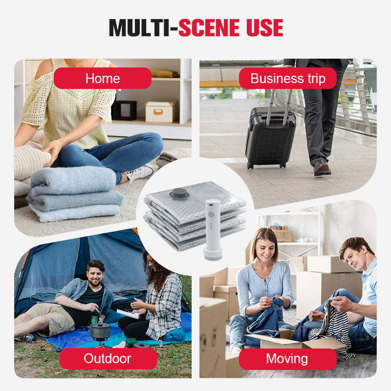 🔥 Travel Vacuum Storage Bags & Portable Pump Set