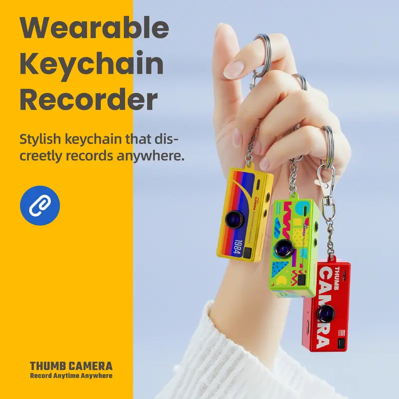 Creative Mini Portable Thumb Pocket Keychain Digital Camera with Flash