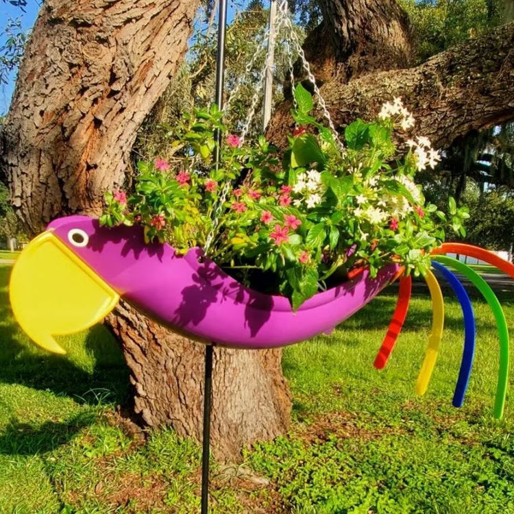 🔥Bright Colorful Bird Hanging Planter Yard Decor