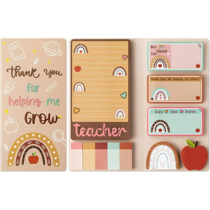 📝 "Teaching with Heart" Teacher's Sticky Notes – well-organized and inspiring, the perfect gift for teachers! ❤️🍎