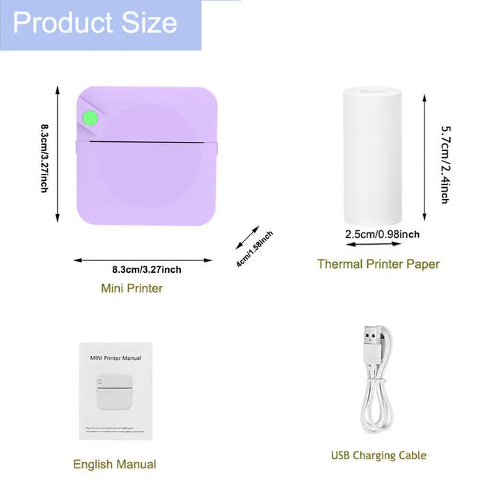 🌈Portable Mini Printer