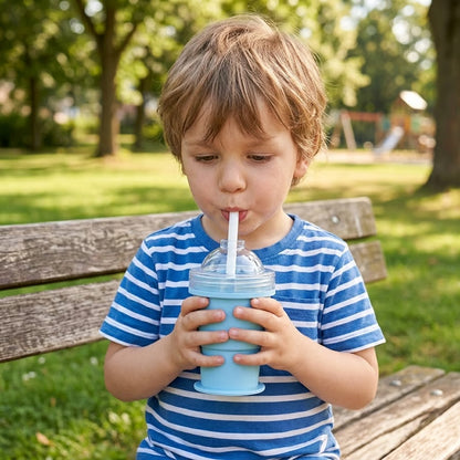 🧊Collapsible Ice Maker Cup with Lid & Straw