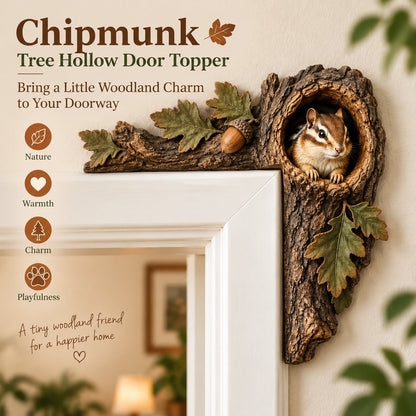 🐿️ Chipmunk Tree Hollow Door Topper