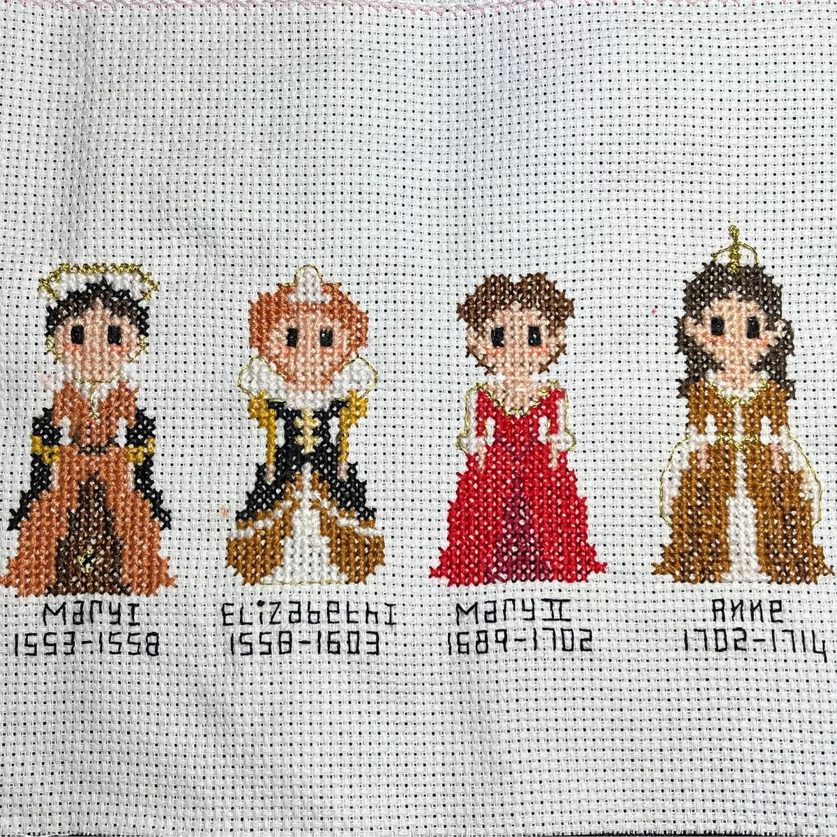 "Kings and Queens of England and United Kingdom" Cross Stitch DIY Kit