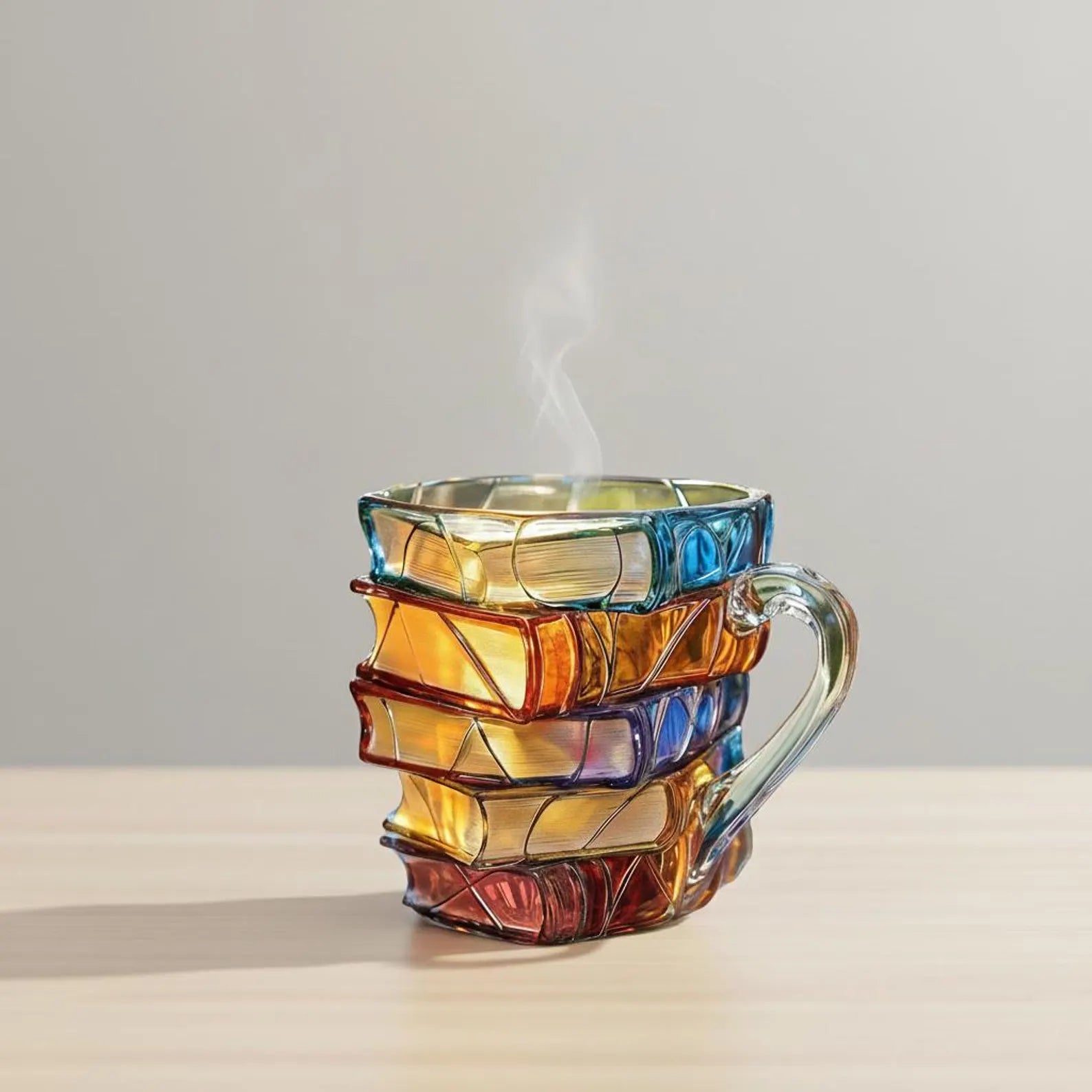 3D Painting Book Mug Unique Stacked Coffee Cup Main image